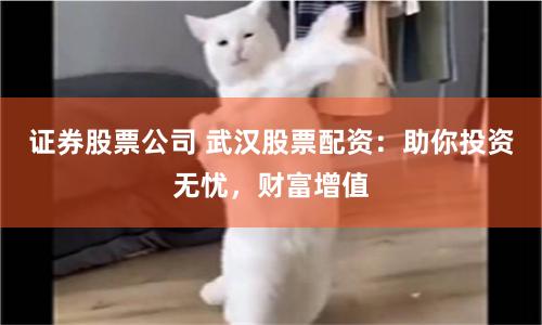证券股票公司 武汉股票配资：助你投资无忧，财富增值